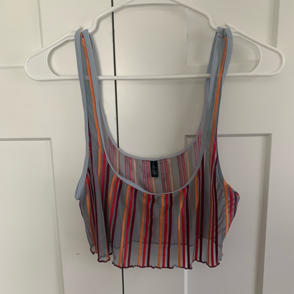 Out From Under Sheer Cropped Tank Top